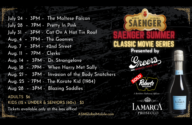 More Info for Saenger Theatre Summer Movie Series